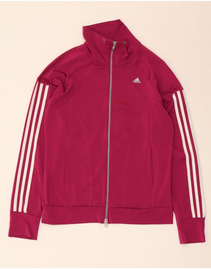 Adidas Womens Climacool Tracksuit Top Jacket UK 12 Medium  Pink Polyester
