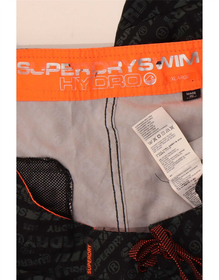 Superdry Herren Graphic Regular Badeshorts XL Schwarz Polyester