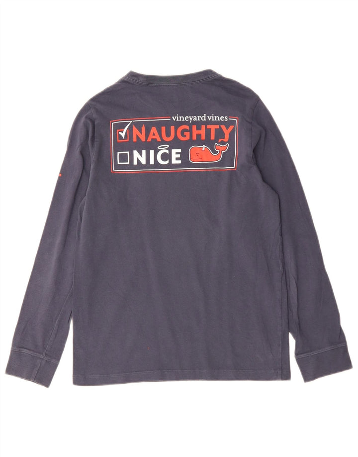 Vineyard Vines Langarmshirt mit Grafik für Jungen, 11–12 Jahre, Größe S, Marineblau