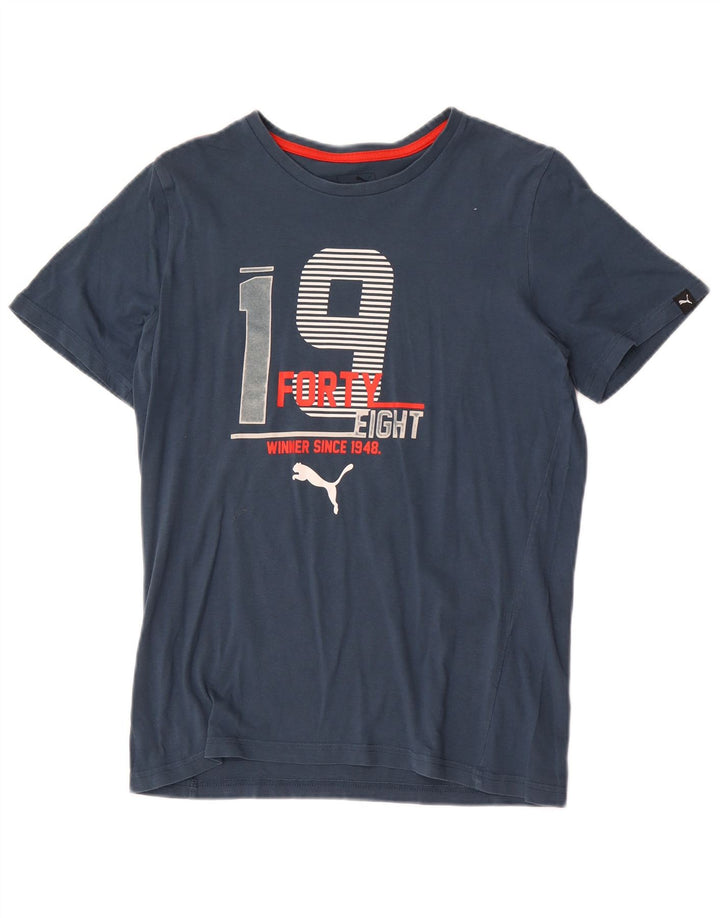 Puma Jungen Grafik T-Shirt Top 13-14 Jahre Marineblau