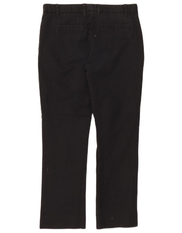 Gap Damen gerade verkürzte Hose UK 6 XS W30 L26 Schwarze Baumwolle