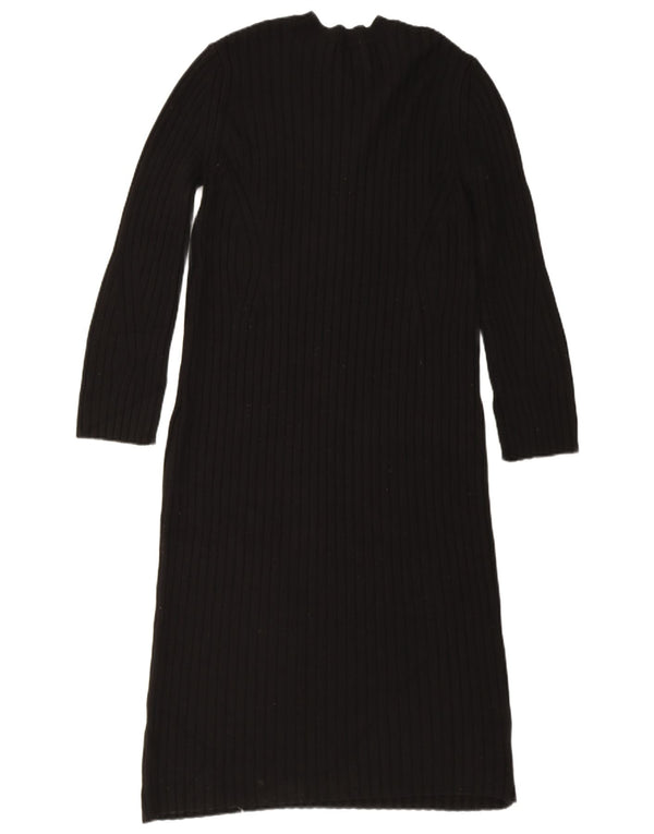 Zara Damen Pulloverkleid UK 14 Medium Schwarz