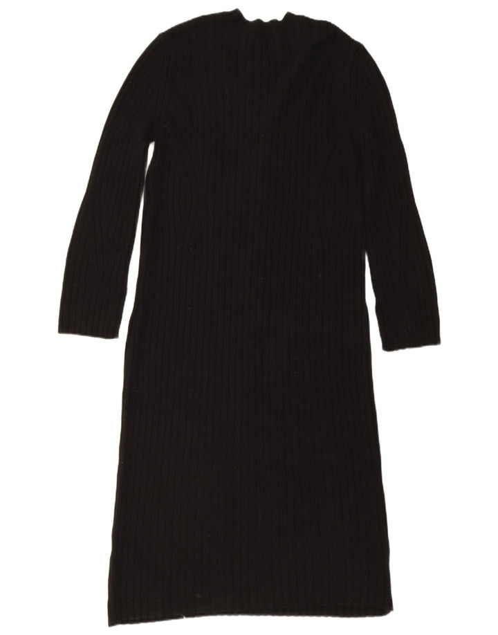 Zara Damen Pulloverkleid UK 14 Medium Schwarz