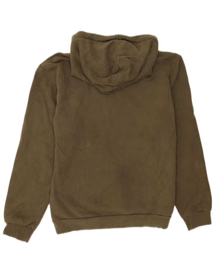 Puma Herren Grafik-Hoodie-Pullover aus mittlerer Khaki-Baumwolle