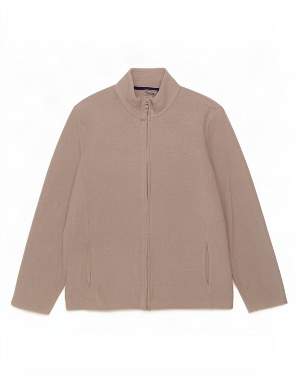 Marks & Spencer Damen Fleecejacke UK 16 Large Grau Polyester