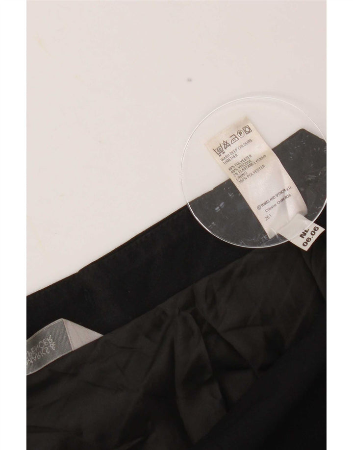 Marks & Spencer Damen Meerjungfrauenrock UK 10 Small W30 Schwarz Polyester