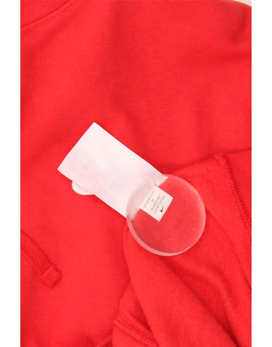 Nike Damen Kapuzenpullover UK 14 Mittelrote Baumwolle