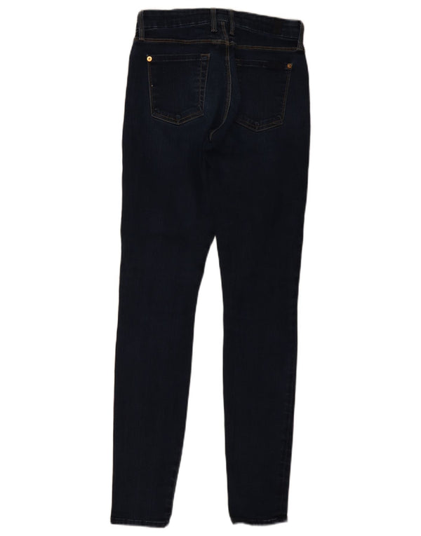 7 For All Mankind Damen Skinny Jeans W25 L30 Marineblau Baumwolle