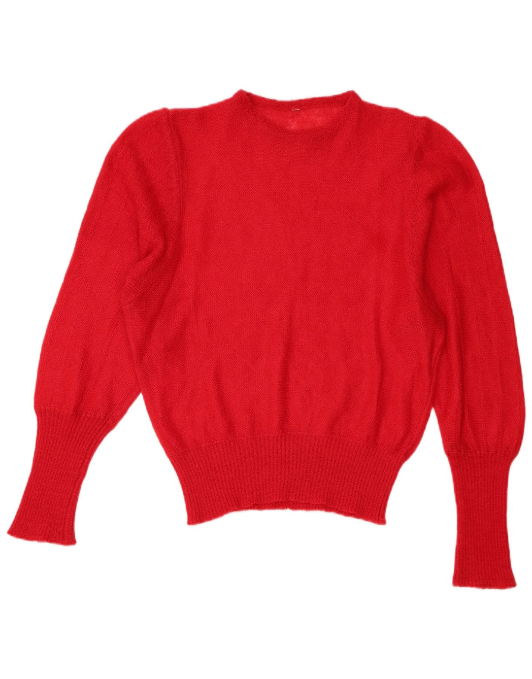 Vintage Damen Pullover mit U-Boot-Ausschnitt, UK 12, Mittelrot