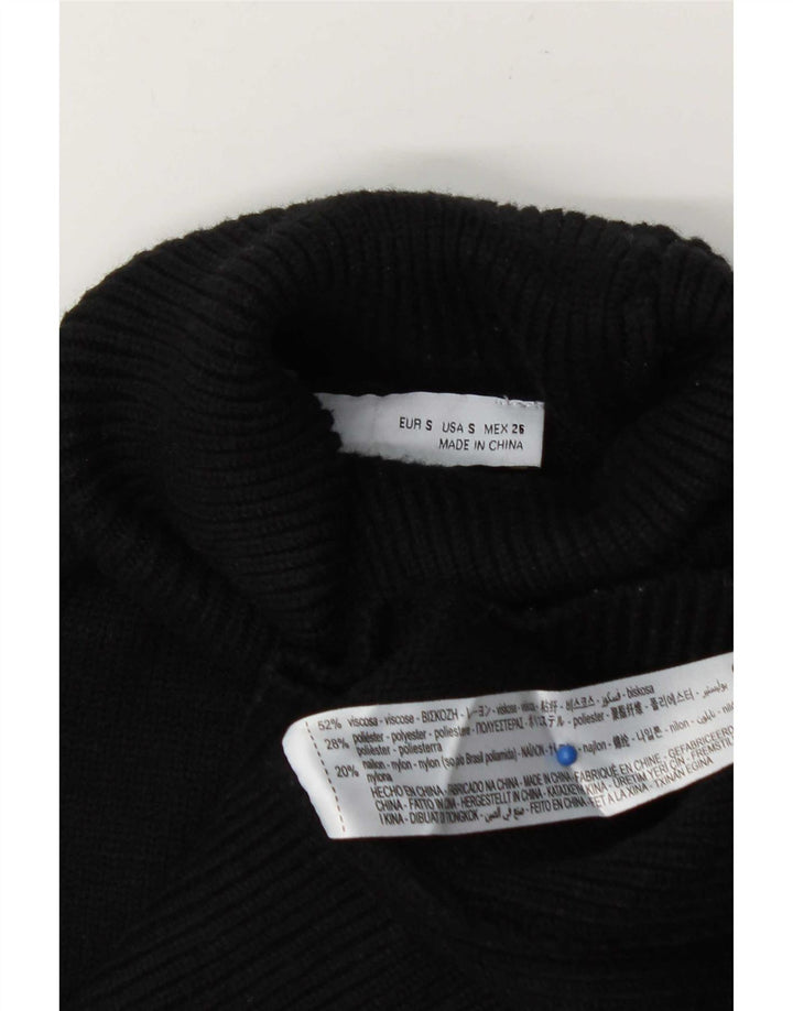 Zara Damen-Pullover mit Rollkragen, Gr. 10, Größe S, Schwarz, Viskose