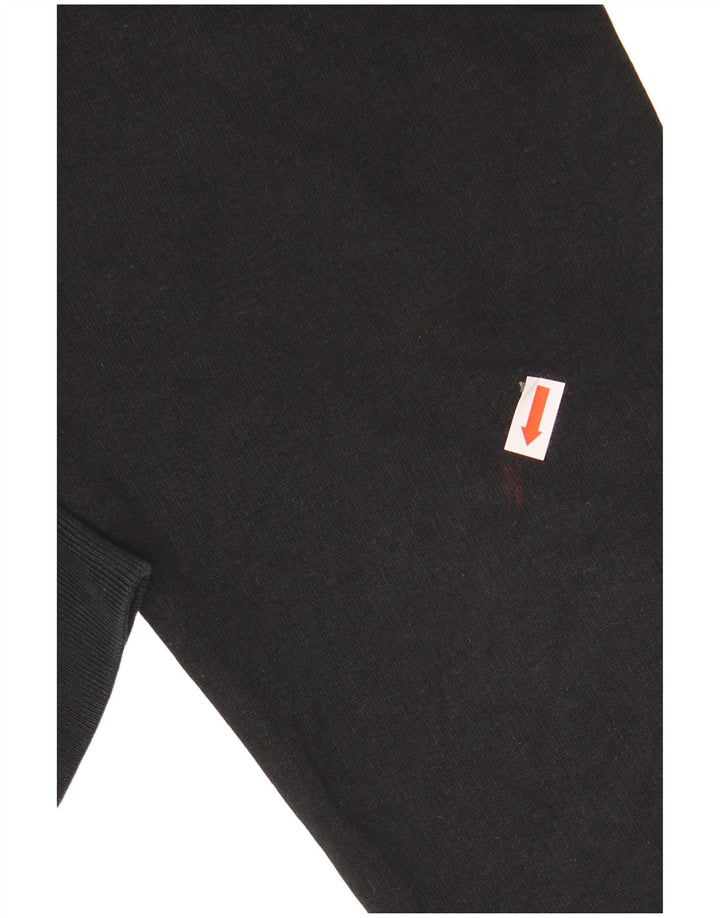 Zara Herren-Sweatshirt mit Grafik, groß, aus schwarzer Baumwolle