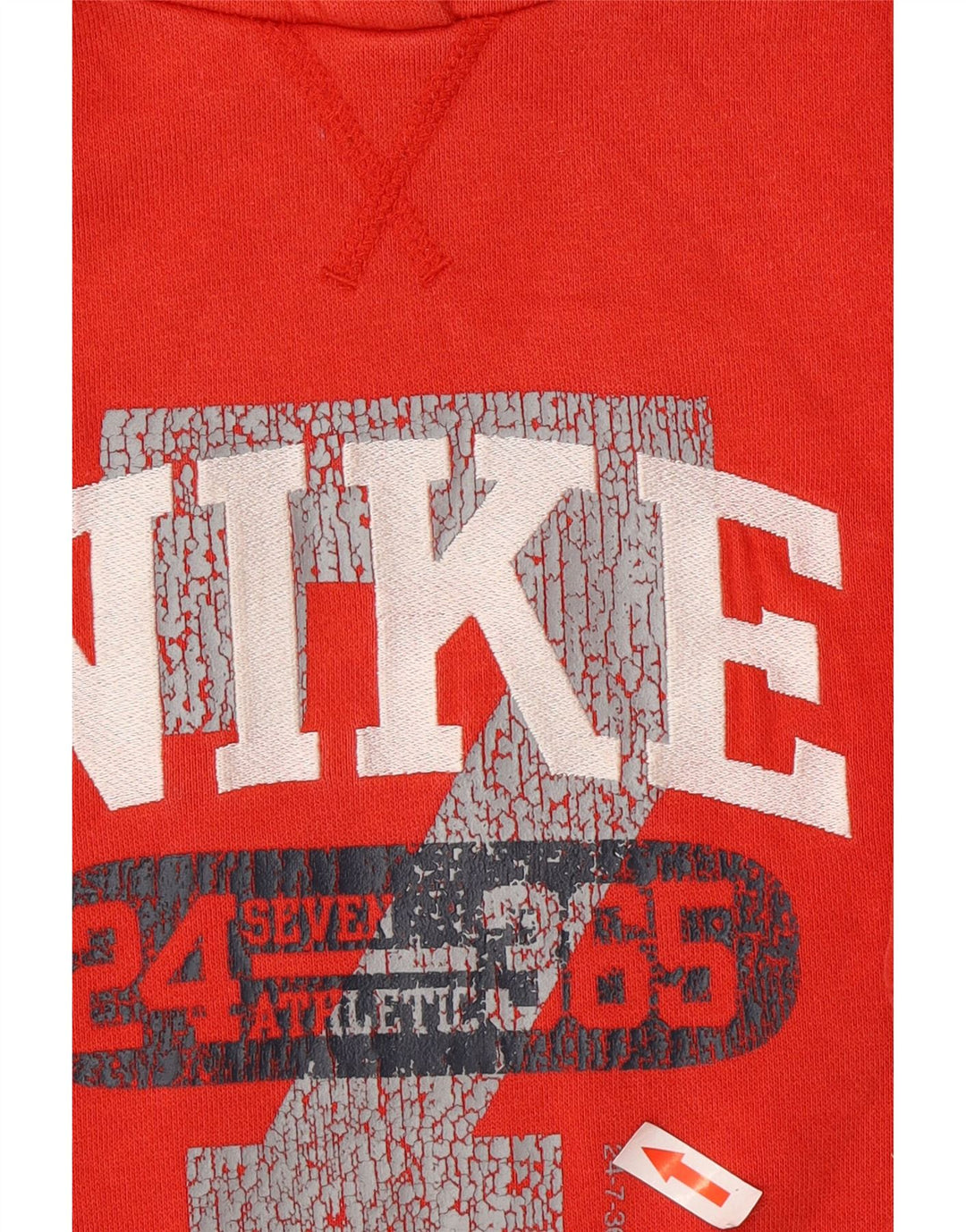Nike Jungen-Pullover mit grafischem Kapuzenpullover, 10–11 Jahre, mittelrote Baumwolle