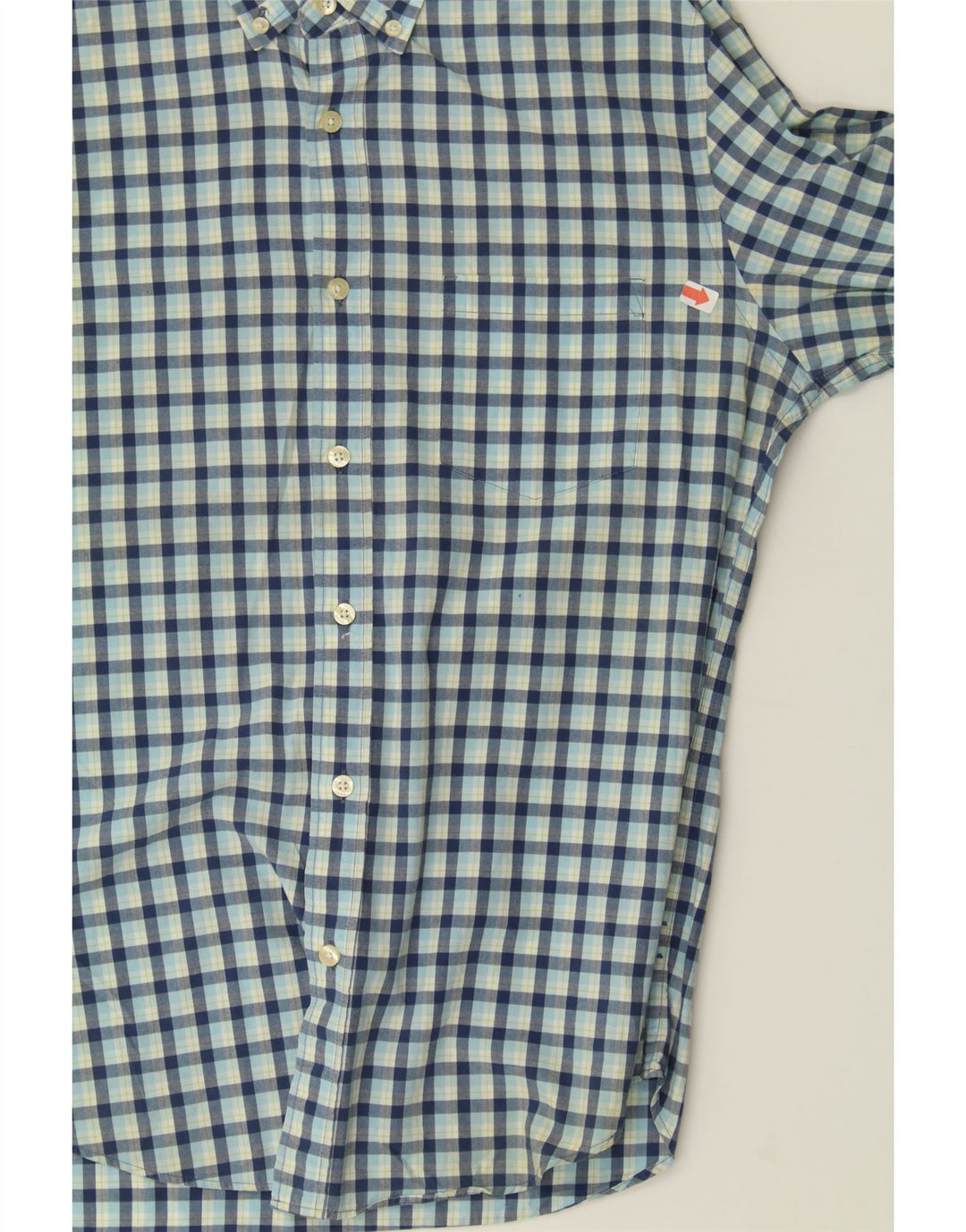 J. CREW Mens Slim Fit Shirt Medium Blue Check Cotton Vintage J. Crew and Second-Hand J. Crew from Messina Hembry 