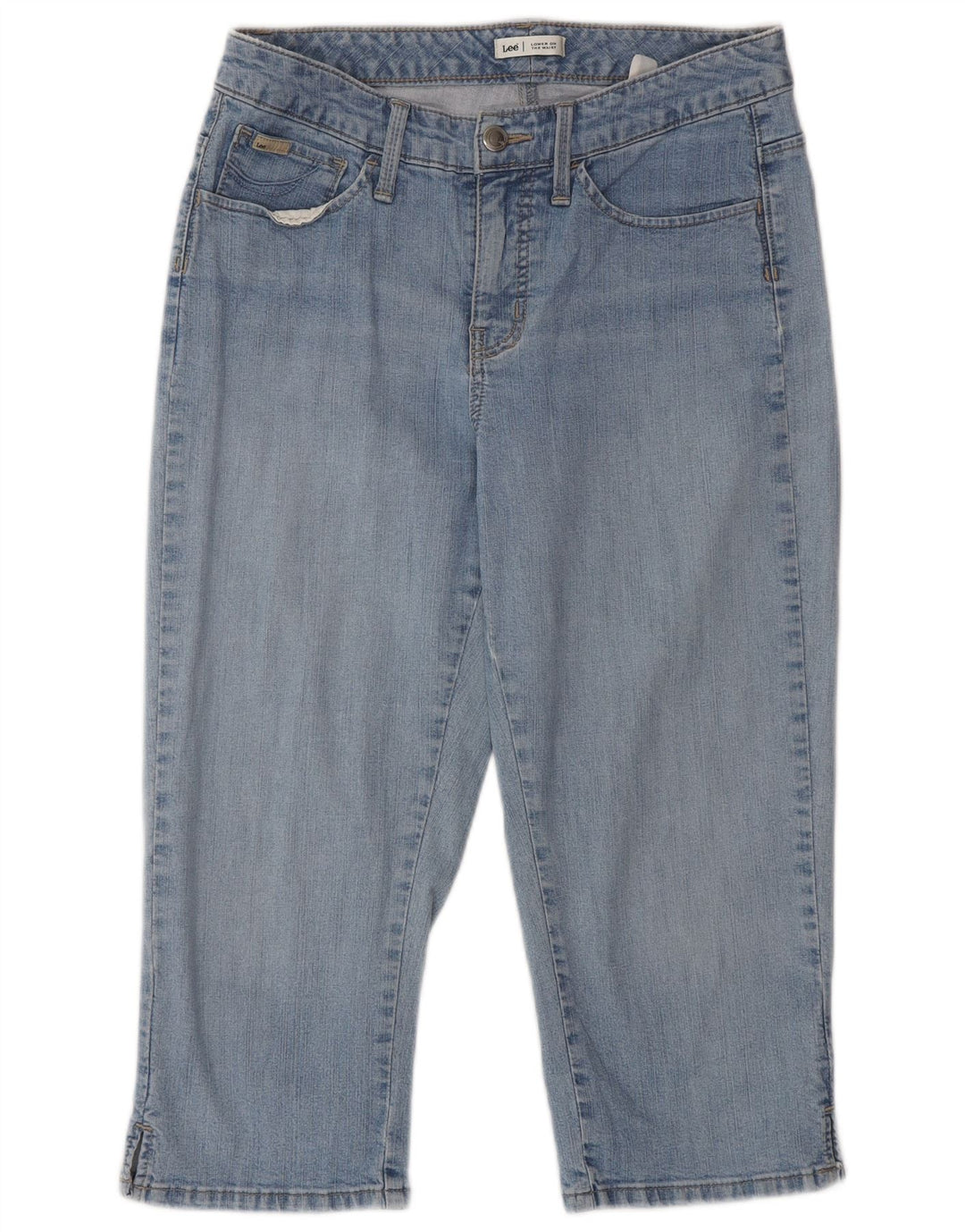 Lee Damen Capri-Jeans mit niedriger Taille, W28, L20, Blau