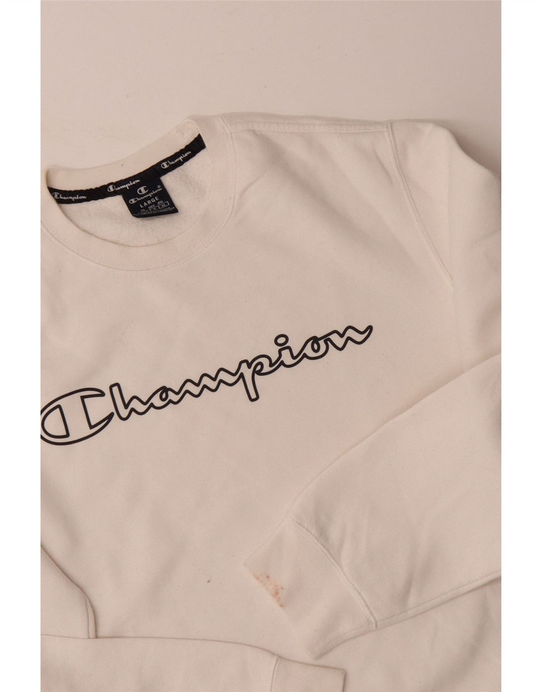 CHAMPION Herren-Sweatshirt mit Grafik, groß, aus weißer Baumwolle