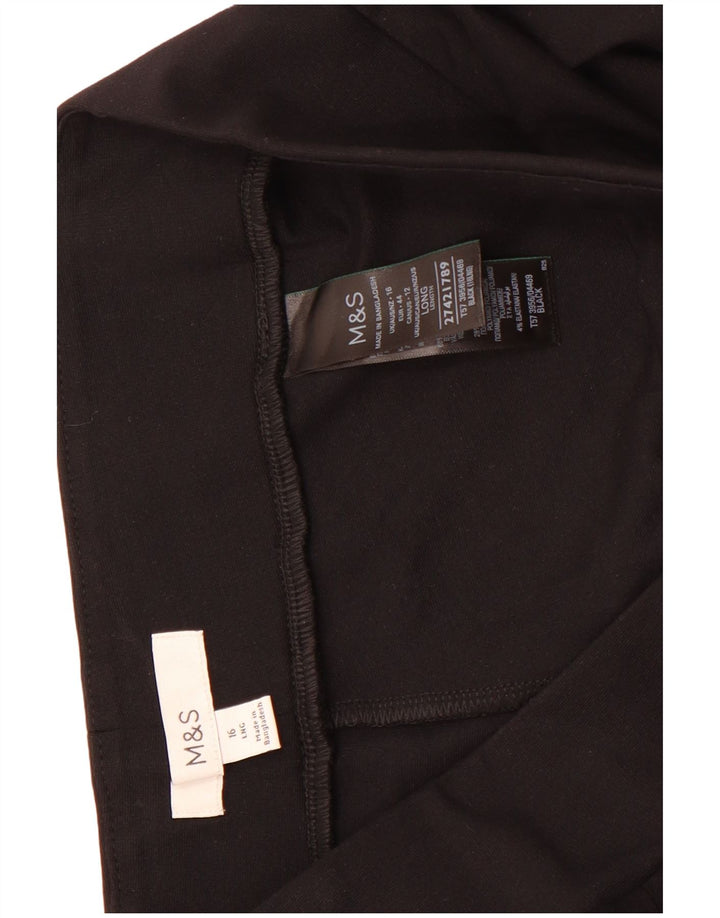 Marks & Spencer Damen Leggings UK 16 Large Schwarz Viskose