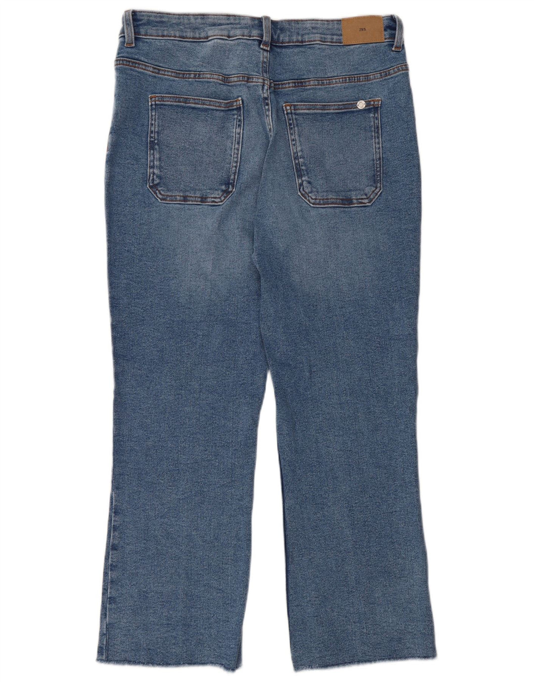 Zara Damen Straight Jeans EU 42 Large W32 L27 Blau