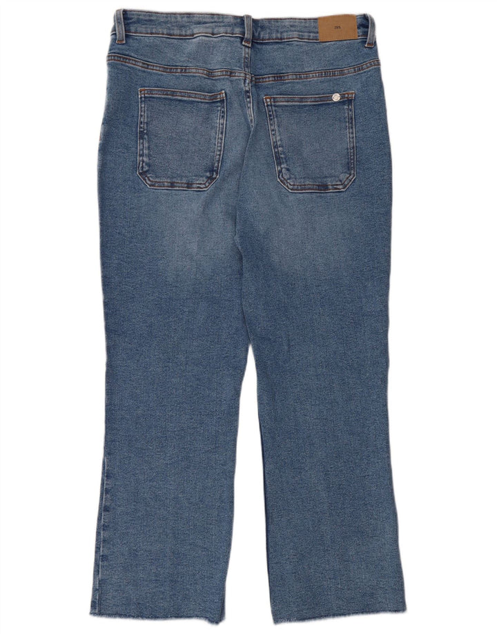 Zara Damen Straight Jeans EU 42 Large W32 L27 Blau