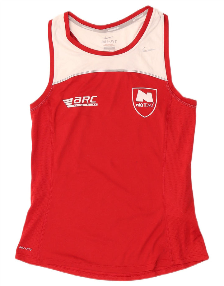 Nike Womens Graphic Vest Top UK 10 Small Rot Colourblock Polyester