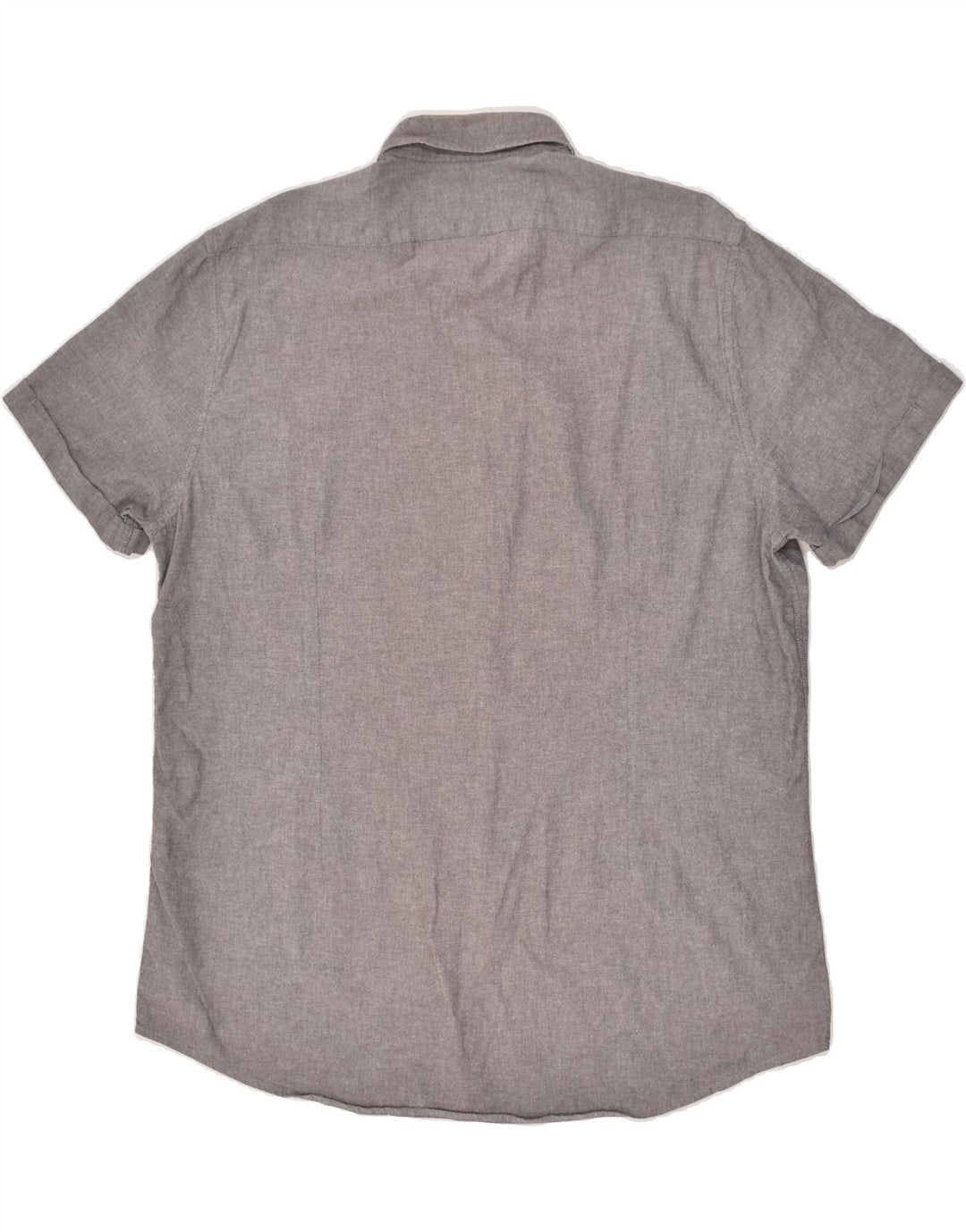 JULES Mens Fitted Short Sleeve Shirt Size 45 46 XL Grey | Vintage Jules | Thrift | Second-Hand Jules | Used Clothing | Messina Hembry 