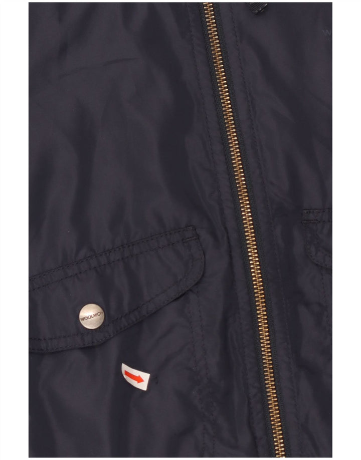 WOOLRICH Boys Bomber Jacket 5-6 Years Navy Blue Colourblock