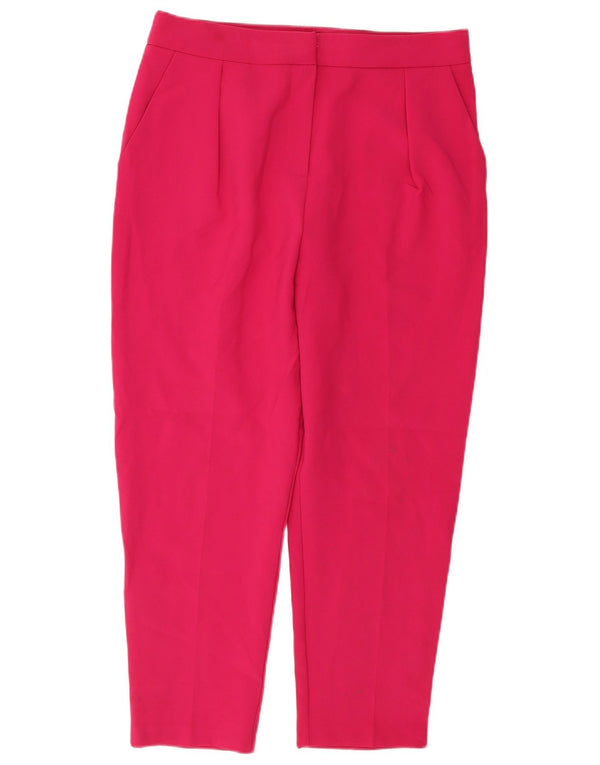 Topshop Damen-PEGged-Cropped-Hose UK 14 Large W32 L25 Rosa Polyester