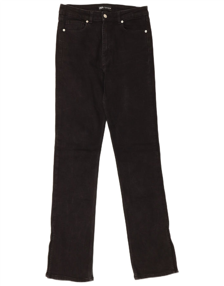 Zara Damen Straight Jeans EU 40 Medium W30 L32 Schwarze Baumwolle