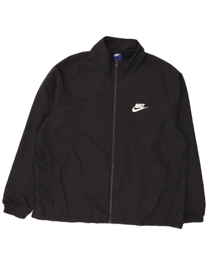 Nike Herren-Trainingsanzugoberteil, 2XL, schwarzes Polyester