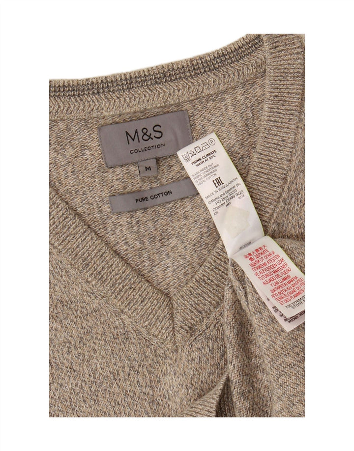 Marks & Spencer Herren-Tanktop aus mittelbeiger, gesprenkelter Baumwolle