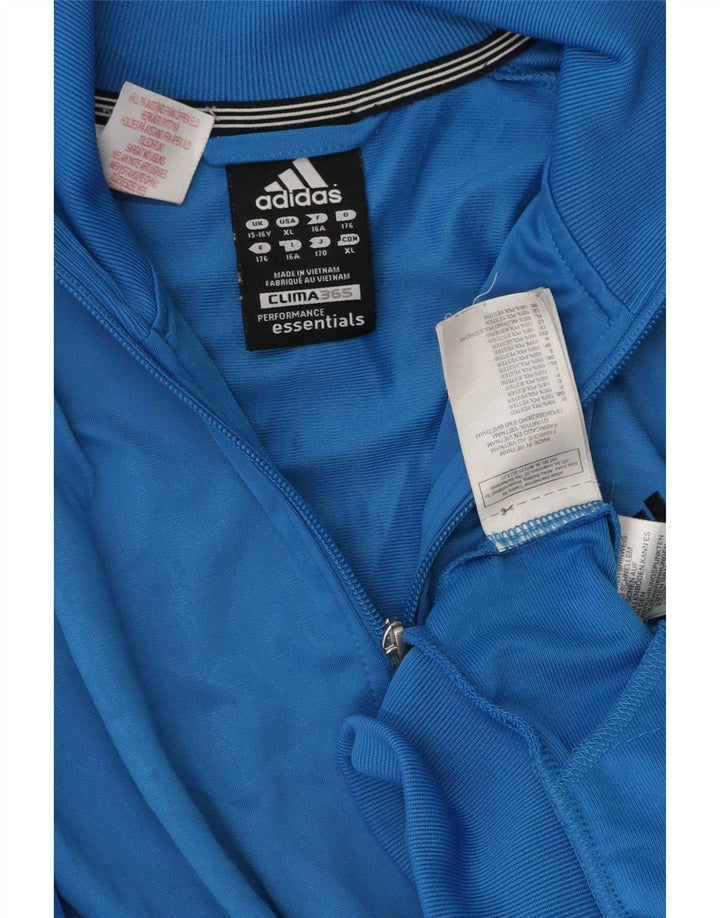 Adidas Jungen Clima 365 Trainingsanzug Top Jacke 15-16 Jahre Blau Polyester