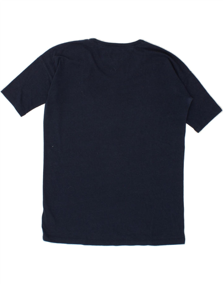 TOMMY HILFIGER Mens Graphic T-Shirt Top Small Navy Blue Vintage Tommy Hilfiger and Second-Hand Tommy Hilfiger from Messina Hembry 