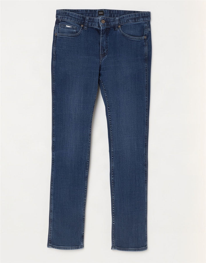 Hugo Boss Herren Slim Jeans W33 L32 Blaue Baumwolle