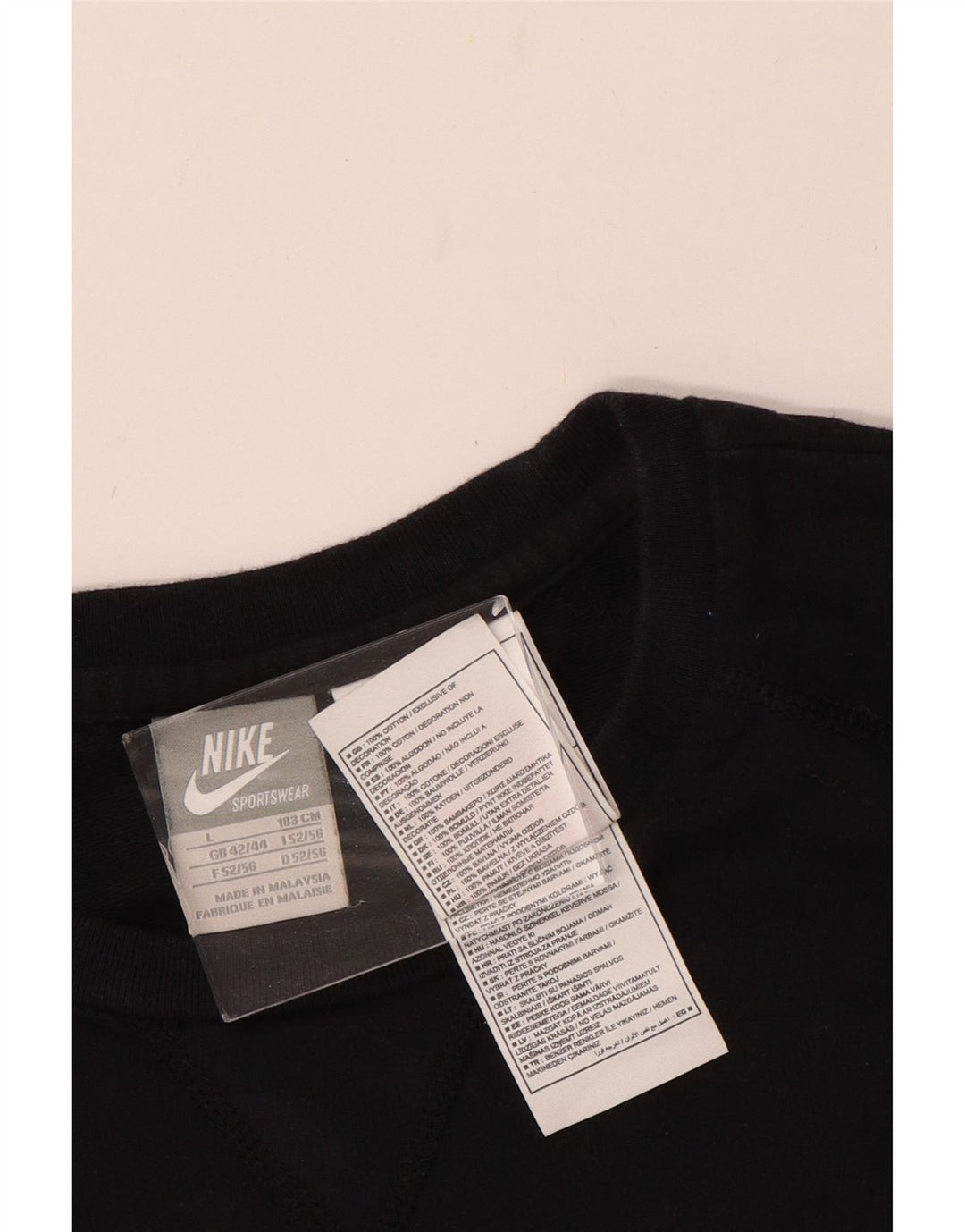 NIKE Herren-Sweatshirt mit Grafik, UK 42/44, Größe L, Schwarz, Baumwolle