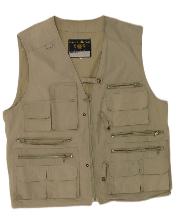 Wilkes&Akerman Herren Utility Gilet UK 40 Large Khaki