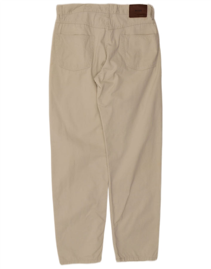 HUGO BOSS Herren Arkansas Tapered Jeans W34 L32 Weiße Baumwolle