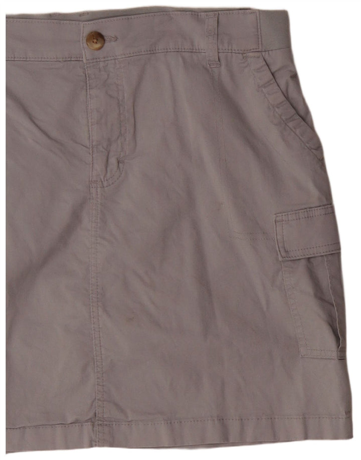 LEE Damen Skort Regular Fit Midrise Cargo Rock US 14 XL W36 Graue Baumwolle