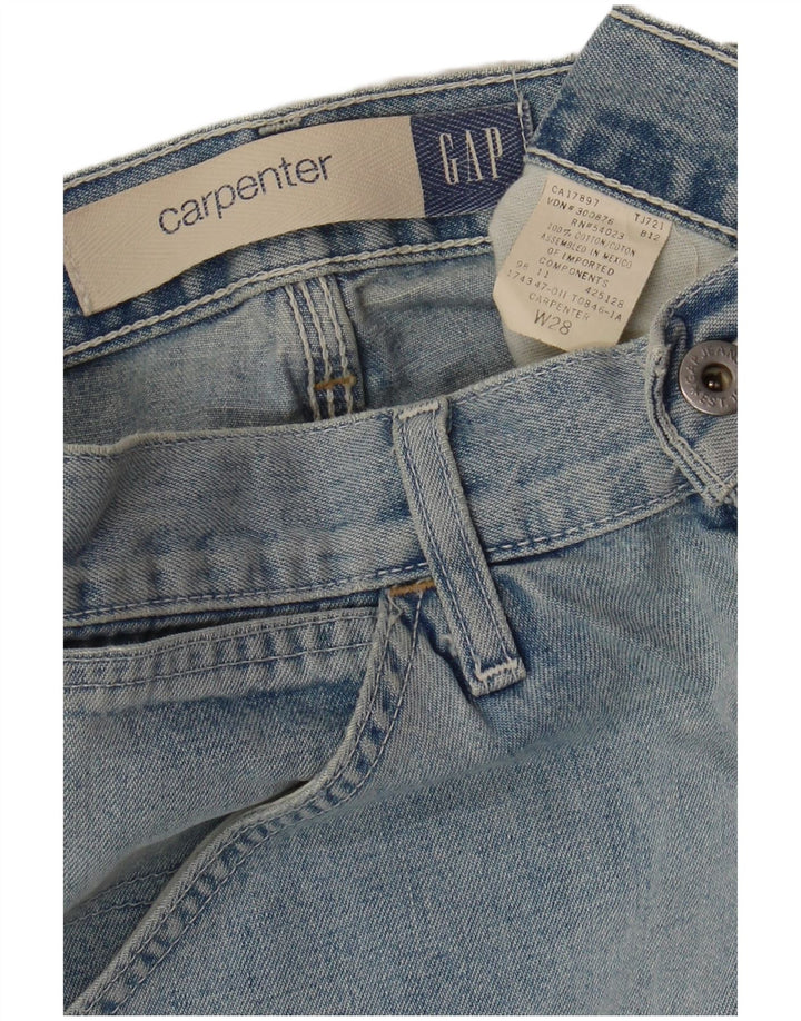 GAP Herren Carpenter Cargo Denim Shorts W28 Small Blau Baumwolle