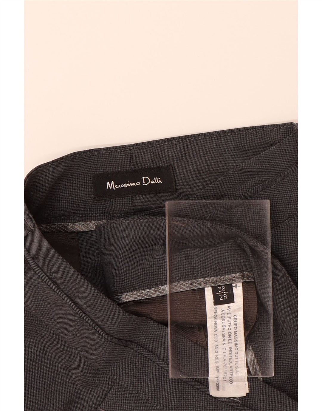 MASSIMO DUTTI Gerade Damen-Anzughose EU 38 Small W28 L33 Graue Wolle