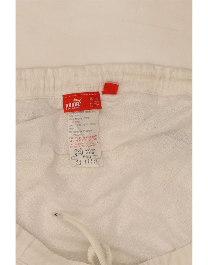 Puma Herren-Sportshorts, groß, weißes Polyester