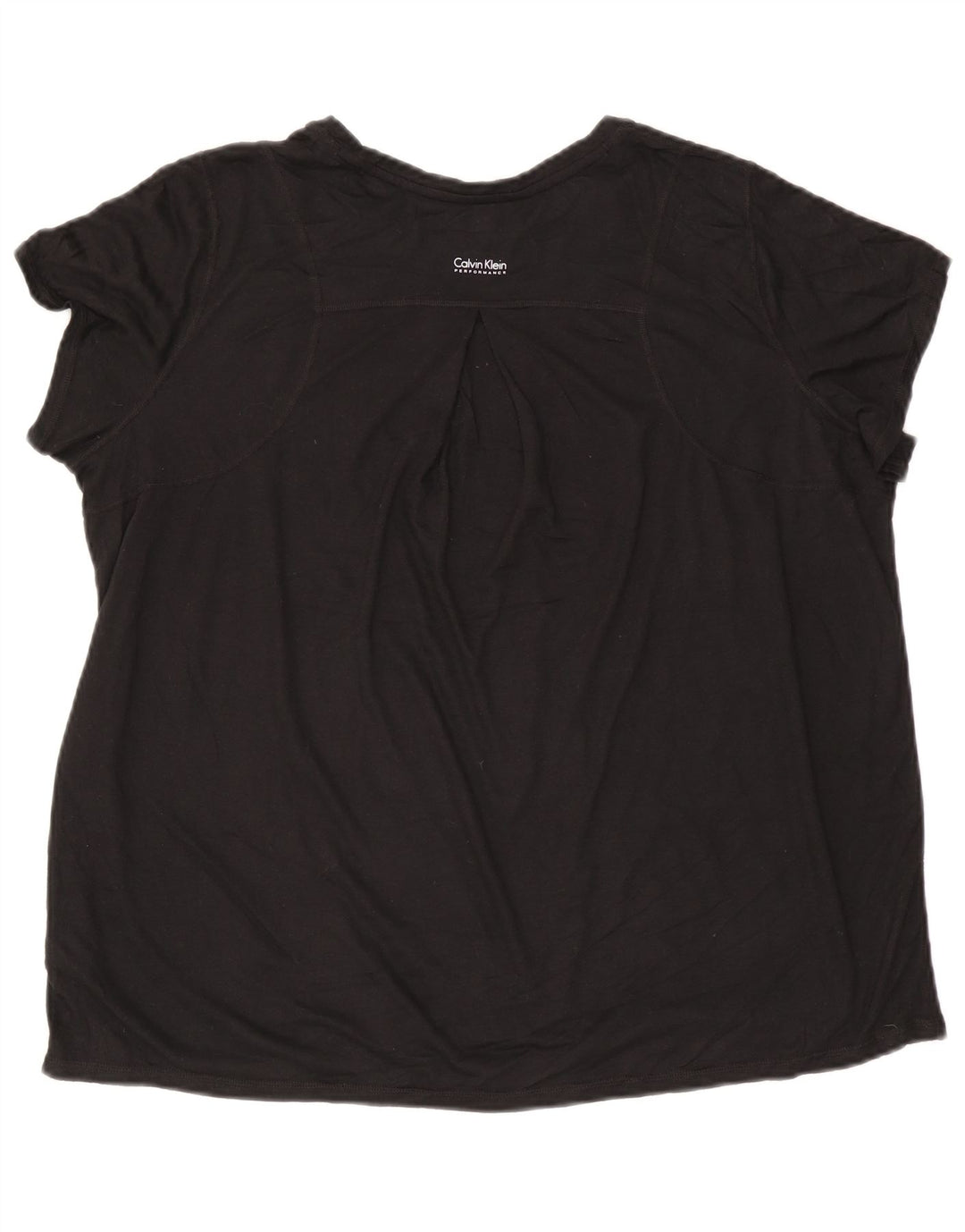 CALVIN KLEIN Damen T-Shirt Top UK 20 2XL Schwarz Polyester