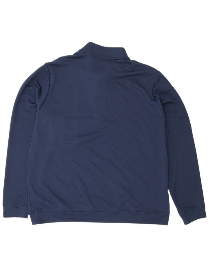 Adidas Herren-Sweatshirt mit Reißverschluss, XL, Marineblau, Polyester