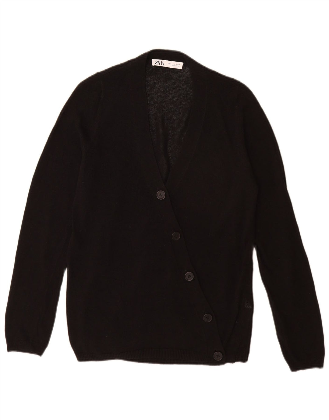 Zara Damen-Cardigan-Pullover UK 10 Small Schwarz Acryl