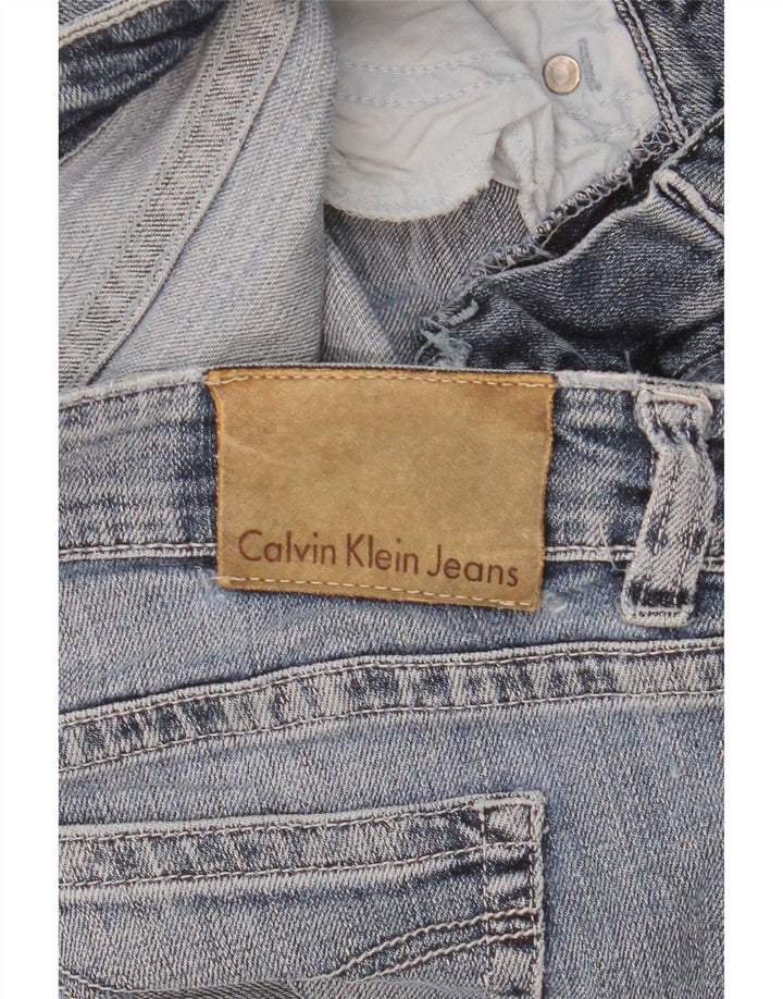 Calvin Klein Damen Straight Jeans W30 L28 Blau