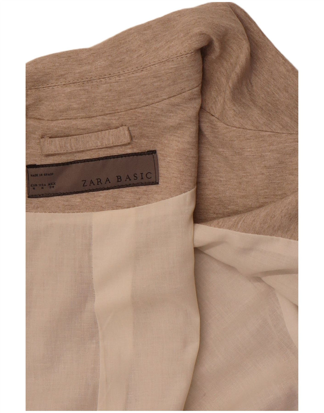 ZARA Damen 1-Knopf-Blazerjacke UK 12 Mittelbraun