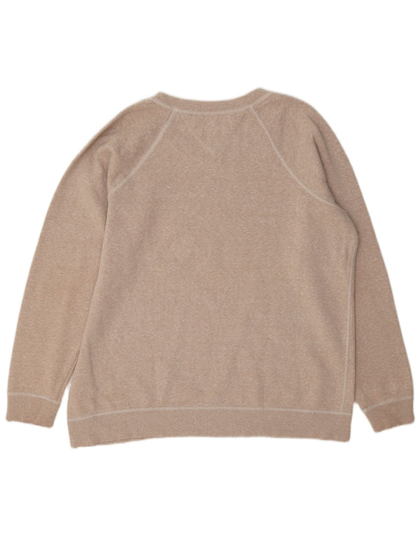 Tommy Hilfiger Damen Grafik-Sweatshirtpullover UK 10 Small Beige Flecked