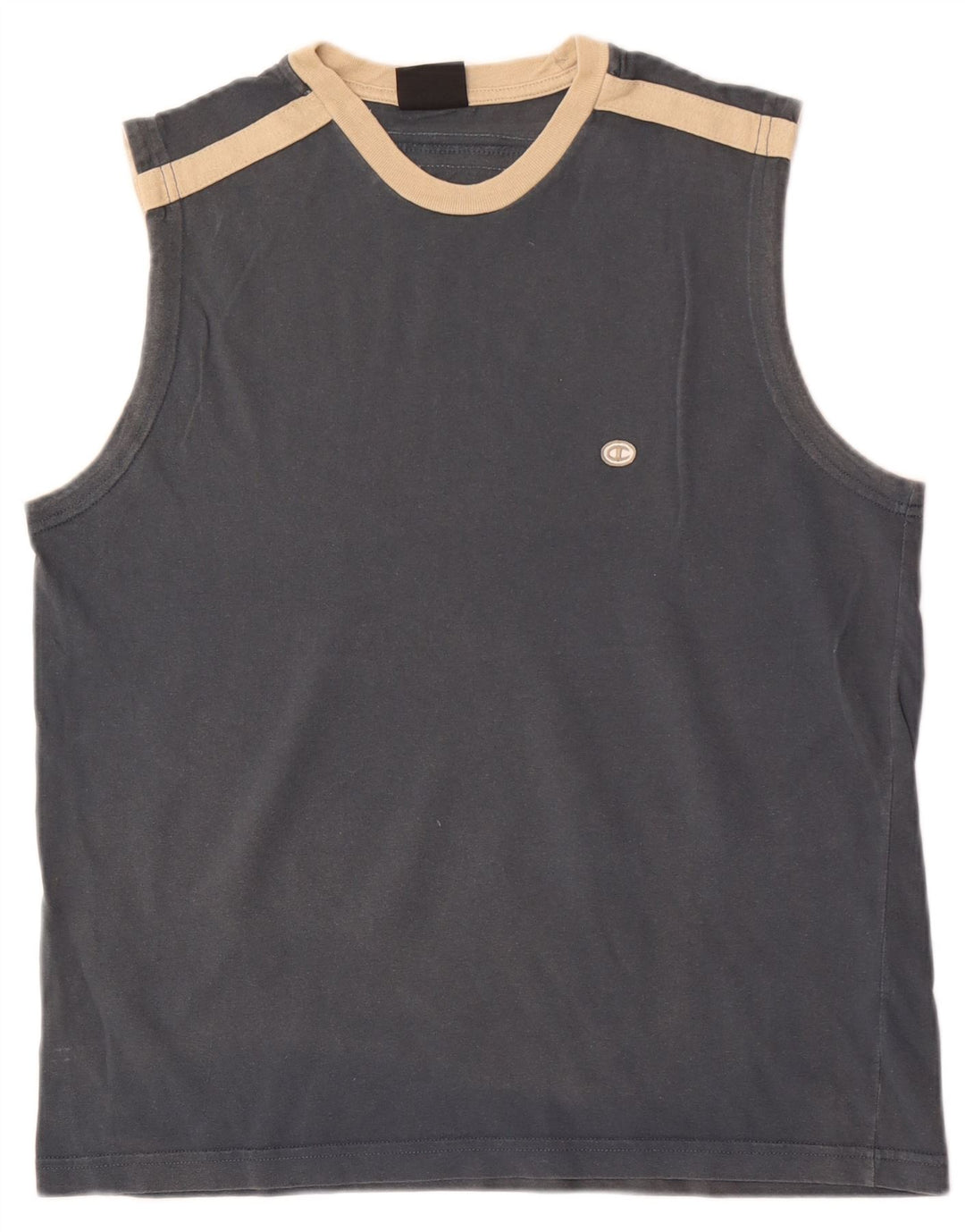CHAMPION Herren-Trägershirt, groß, graue Farbblock-Baumwolle