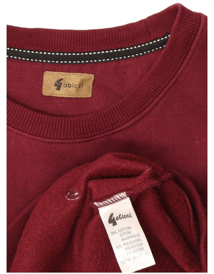 GABICCI Damen-Sweatshirt-Pullover, UK 14, mittlere Burgunderrote Baumwolle