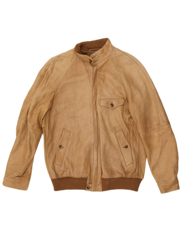 VINTAGE Herren Lederjacke UK 38 Medium Beige Leder