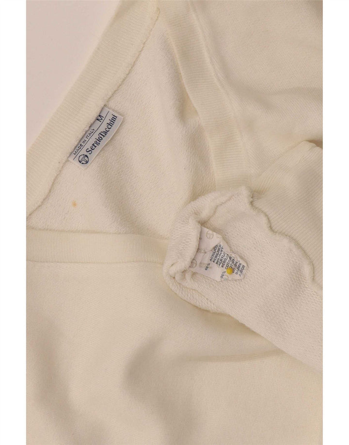 Sergio Tacchini Herren ärmelloser Sweatshirt-Pullover, Mittelweiß, Acryl