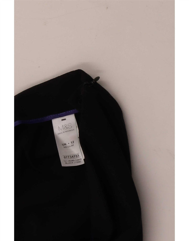 Marks & Spencer Damen Bootcut-Anzughose UK 12 Medium W32 L30 Schwarz